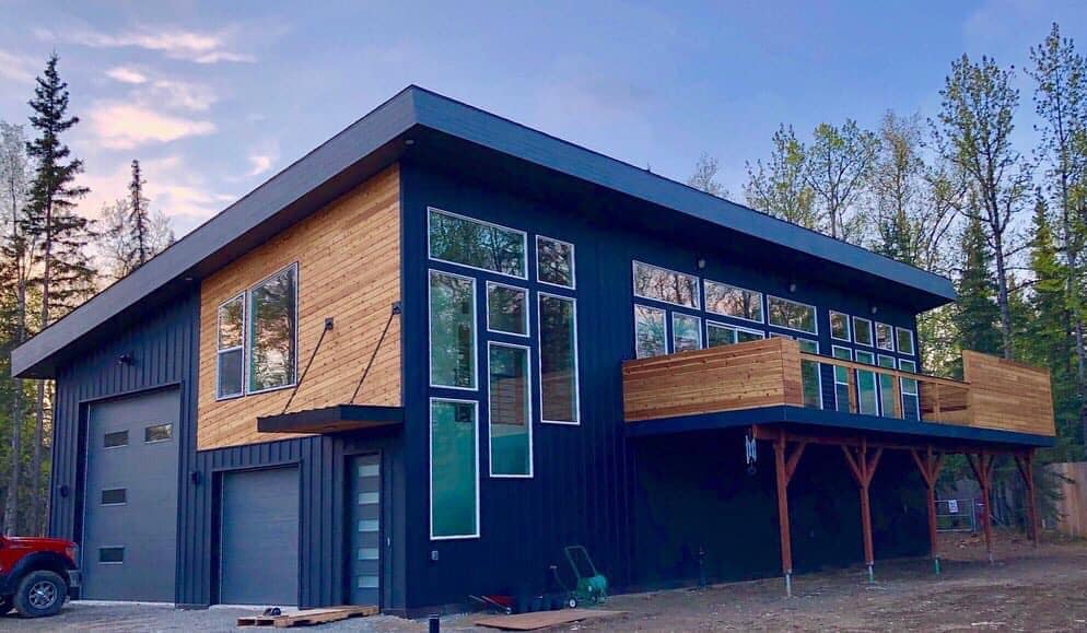 blue home with mountain view wasilla alaska