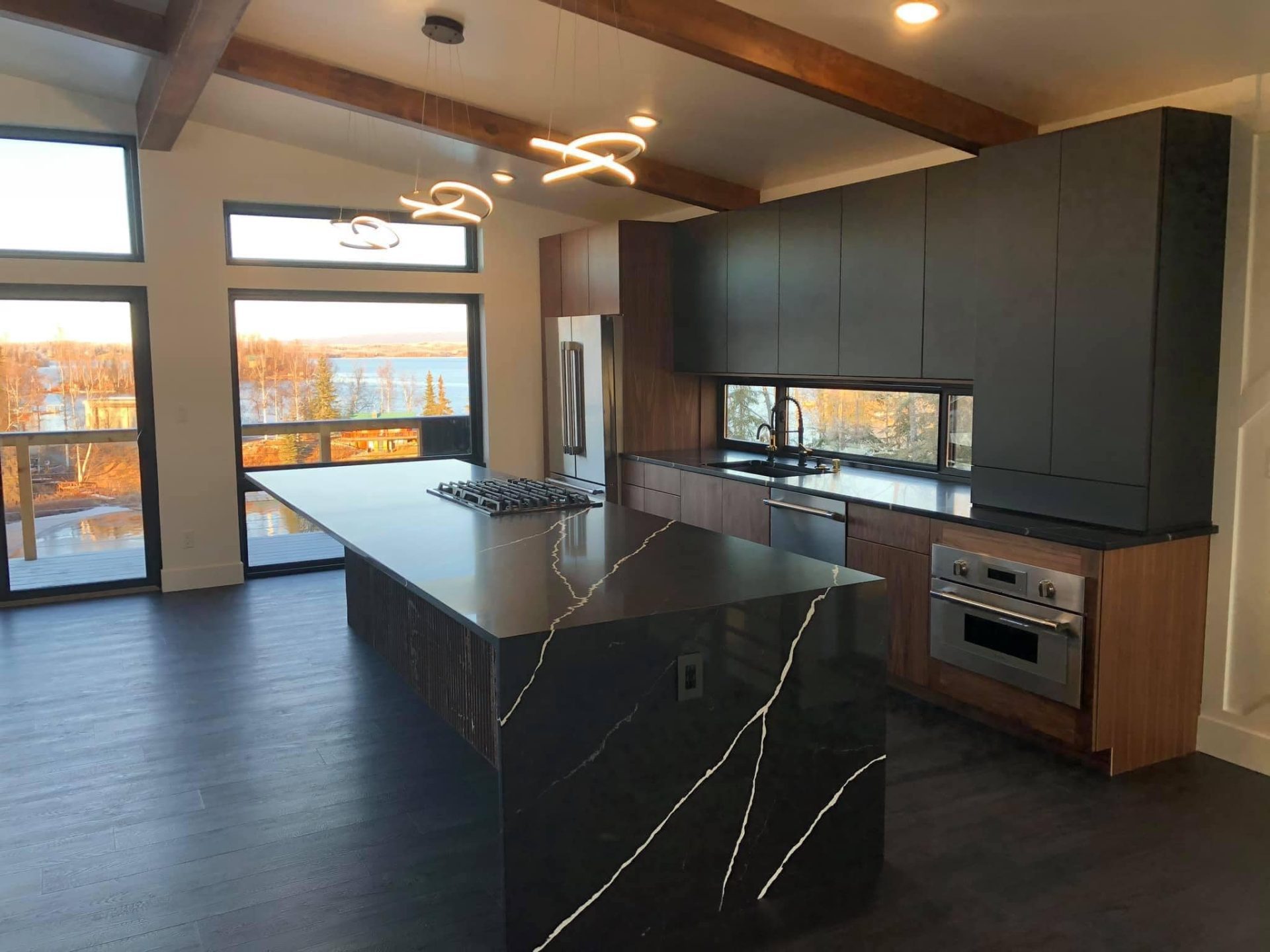 interior kitchen shop home lakefront view near wasilla